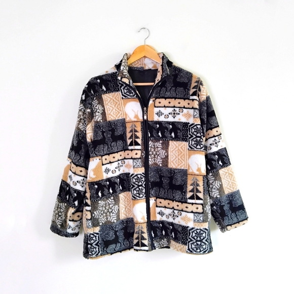 Festive fleece jacket Sz Sz 12 - Picture 4 of 15